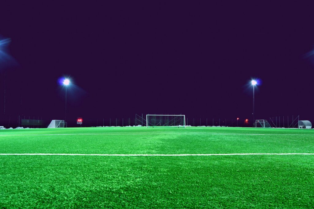 football field at night
